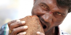 Man Addicted To Eating Bricks, Mud and Gravel